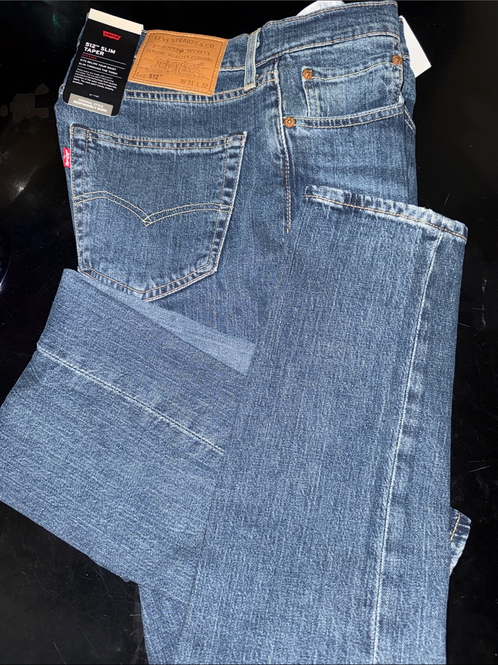NWT! Levi's 512 Blue Denim Slim Taper Jeans